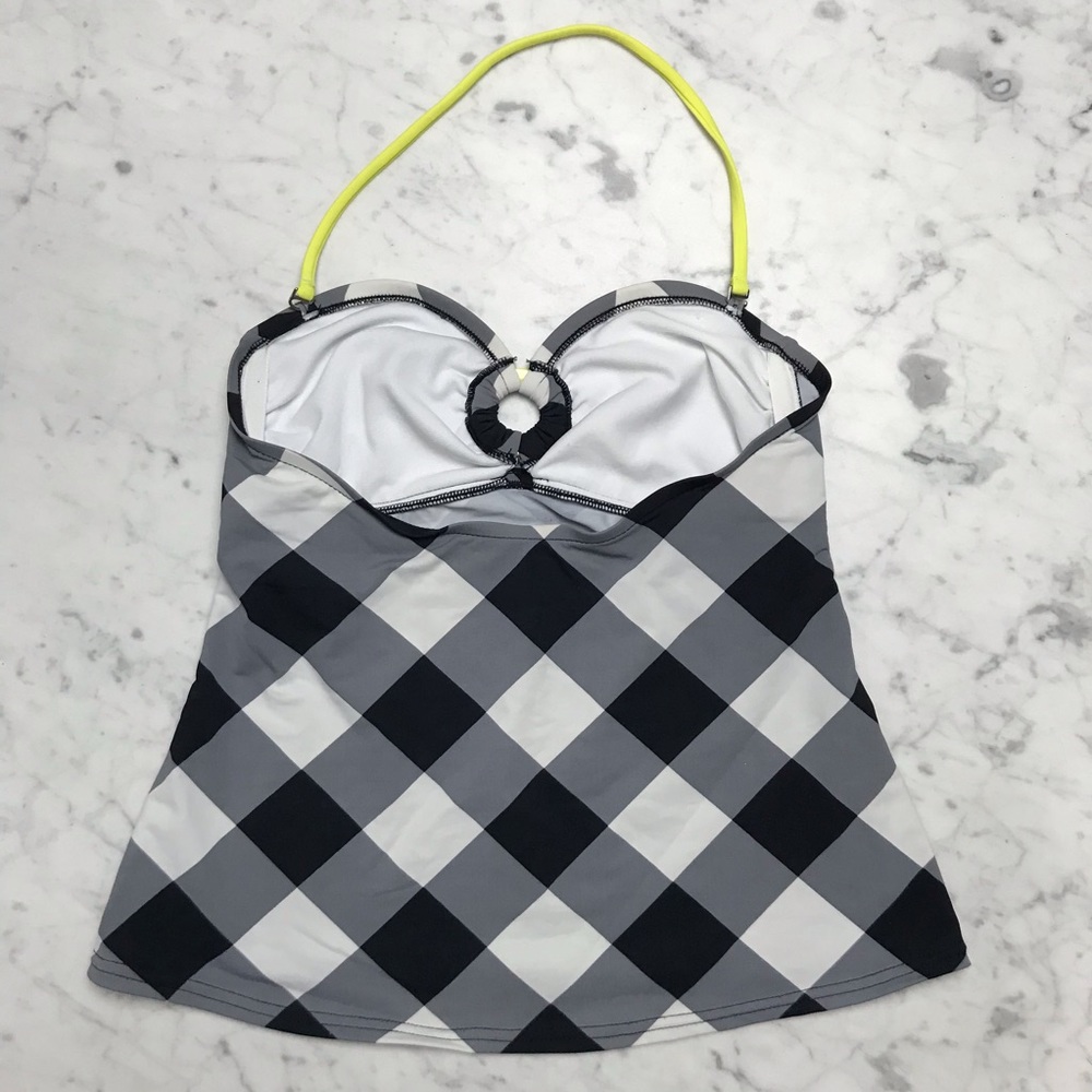 Target Black White Check Print Tankini Swim Top - Picture 5 of 6